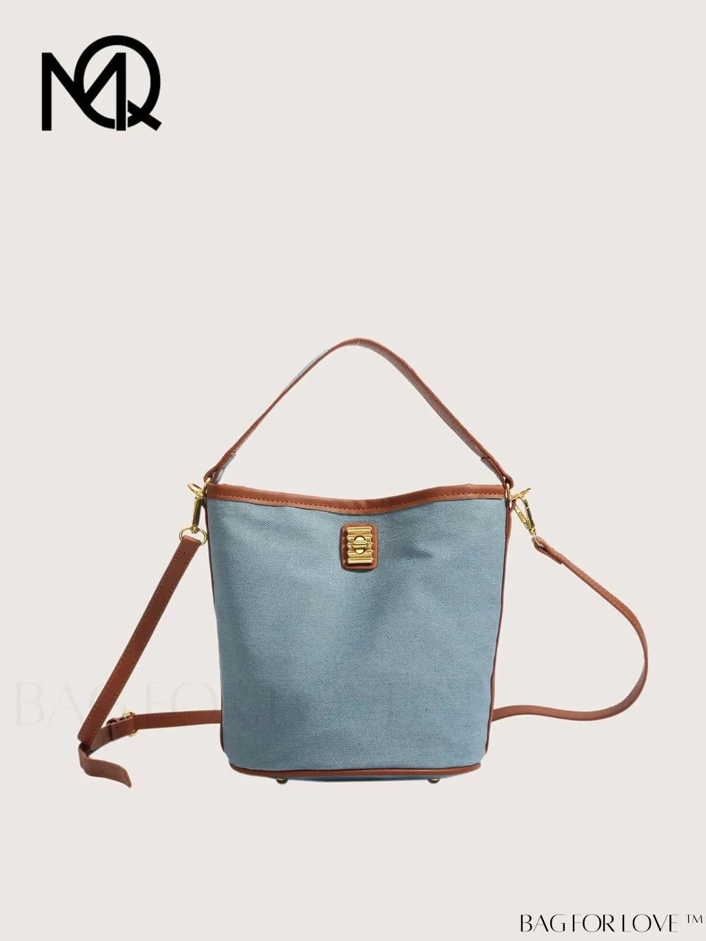 BagForLove - Stylish Adjustable Shoulder Strap Handbag Featuring Contrast Edge Design