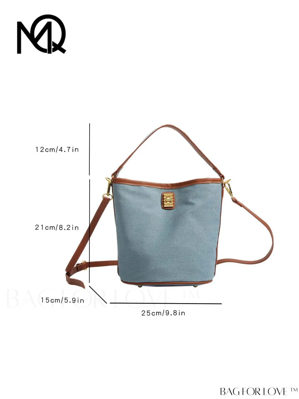 BagForLove - Stylish Adjustable Shoulder Strap Handbag Featuring Contrast Edge Design