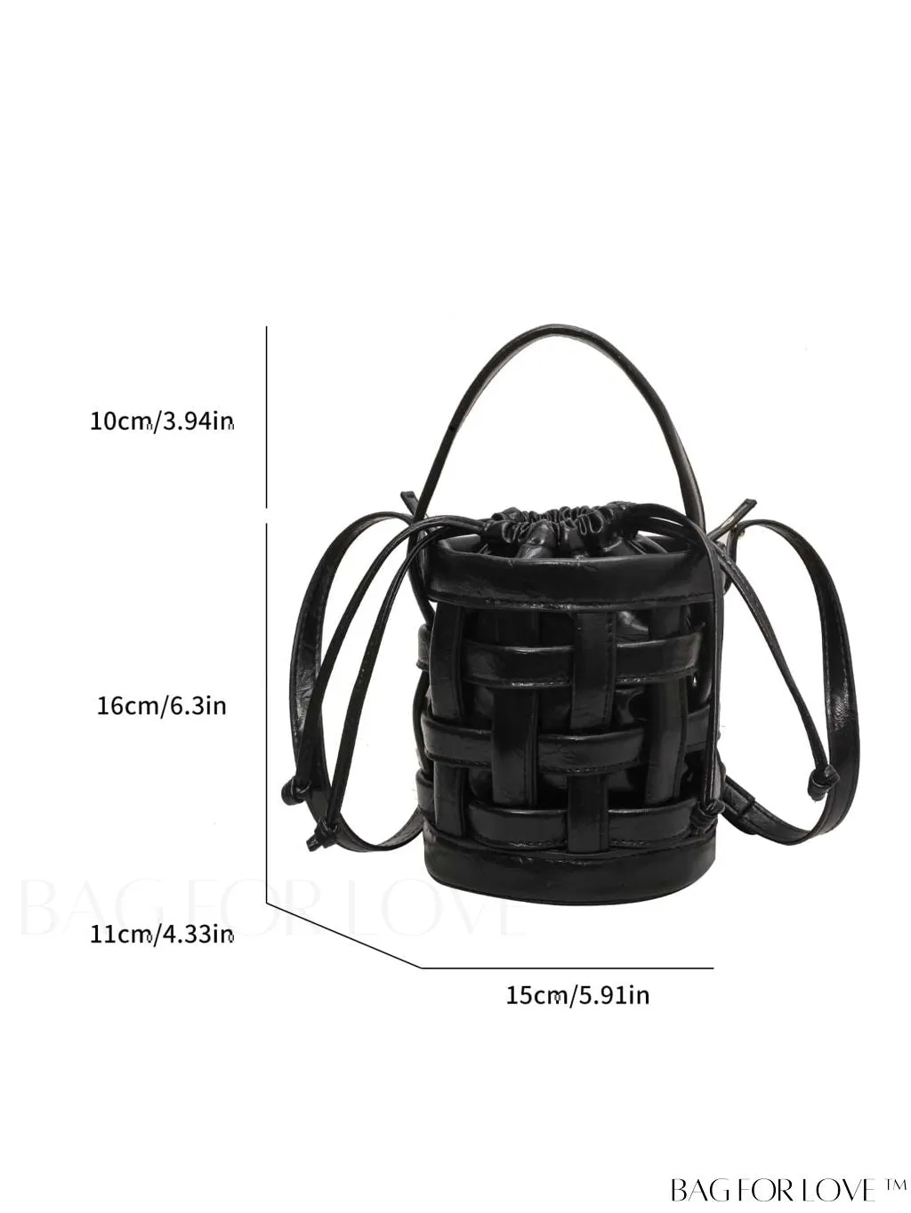 BagForLove - Stylish Adjustable Shoulder Strap Mini Handbag with Drawstring Design