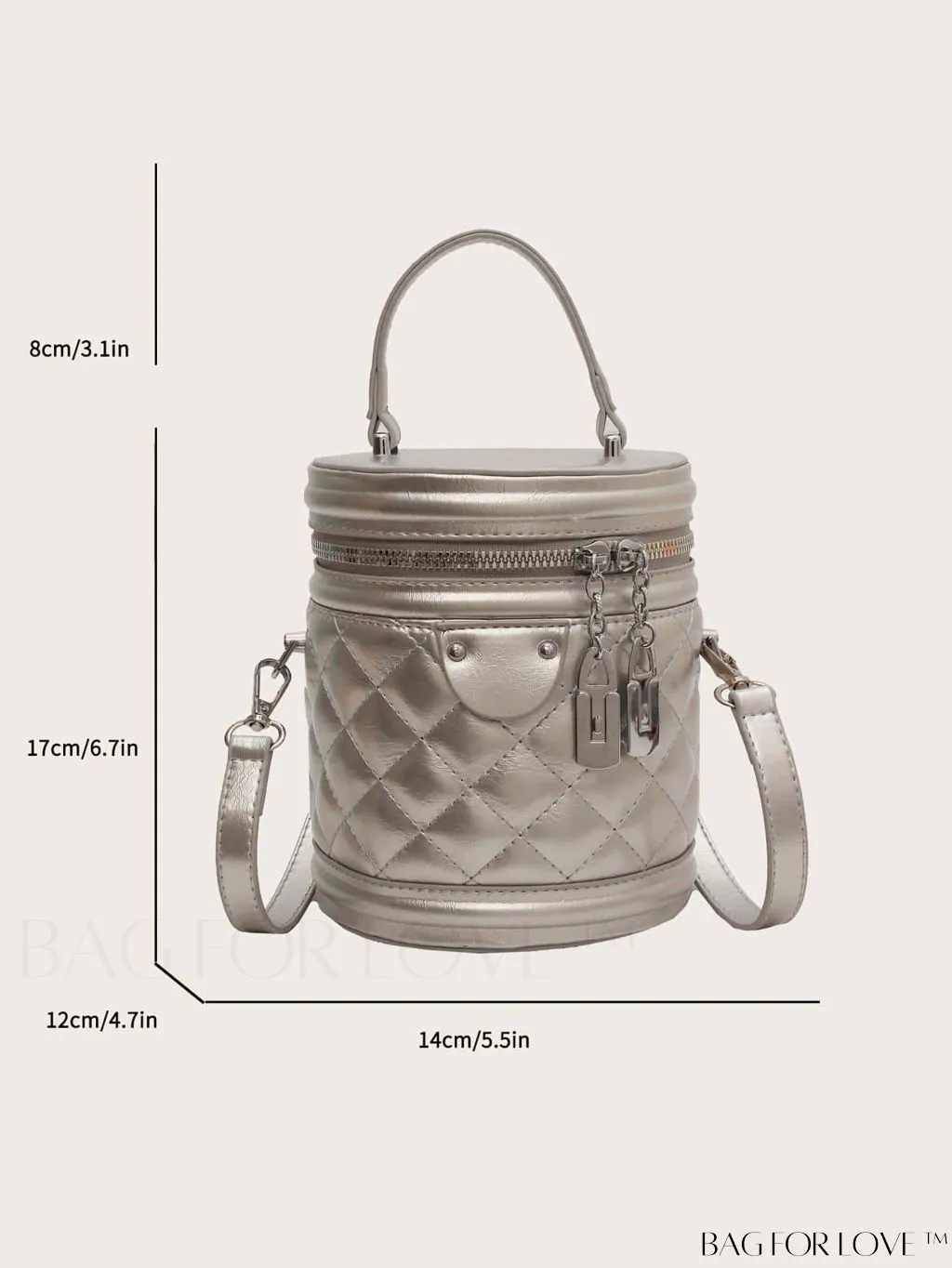 BagForLove - Stylish Black Quilted Bucket Bag with Elegant Top Handle
