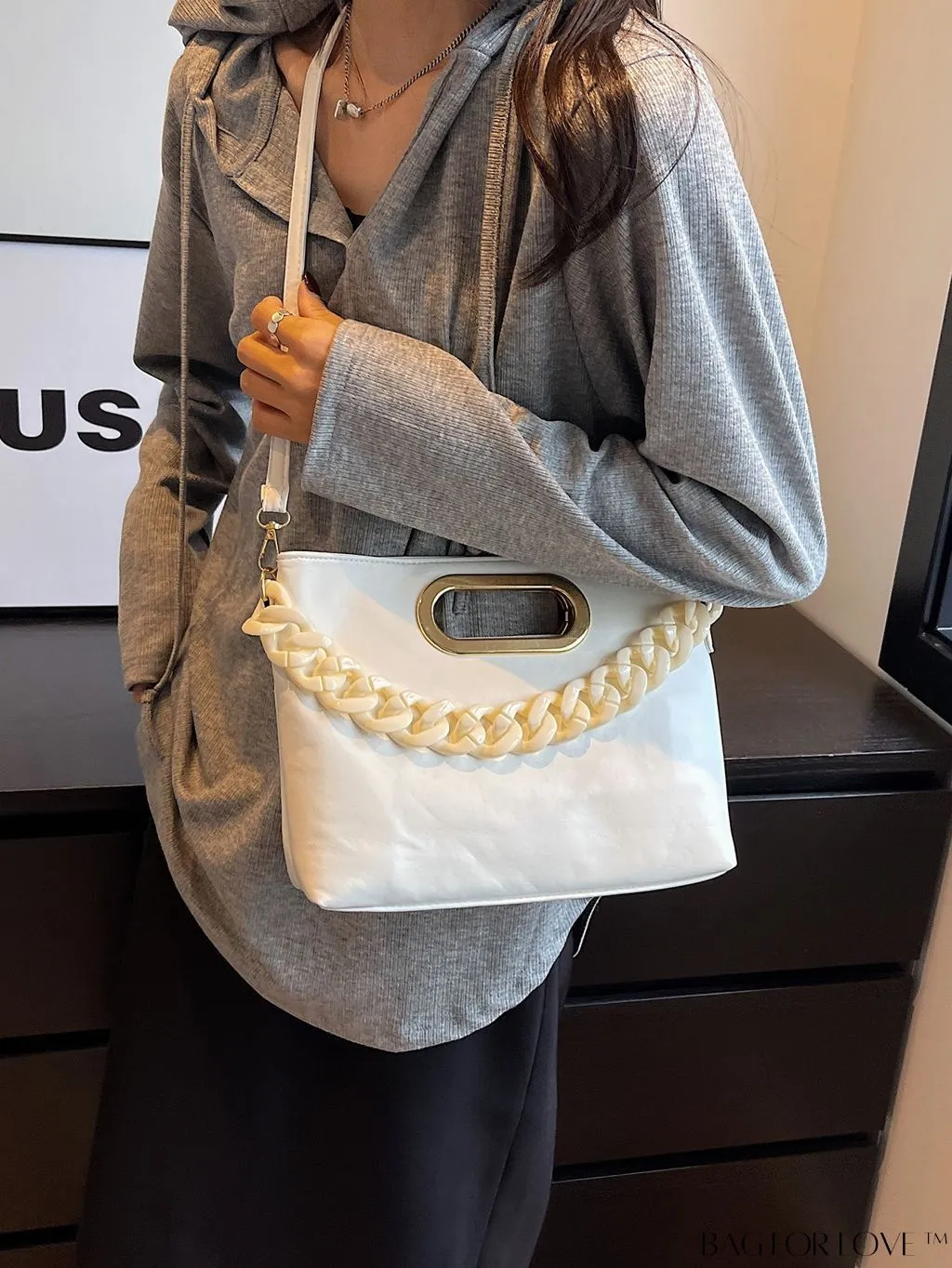 BagForLove - Stylish Chain-Adorned Shoulder Bag