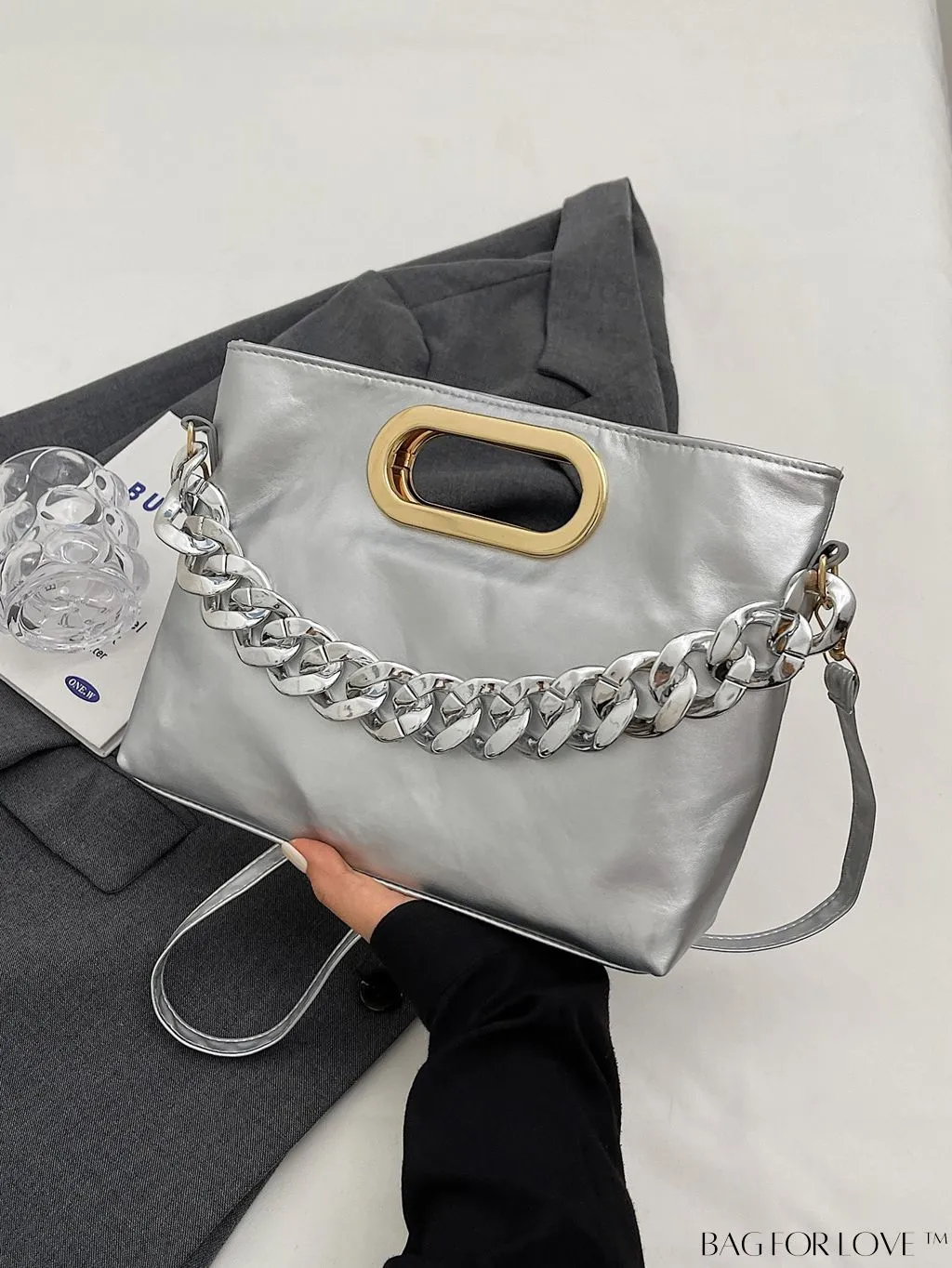 BagForLove - Stylish Chain-Adorned Shoulder Bag