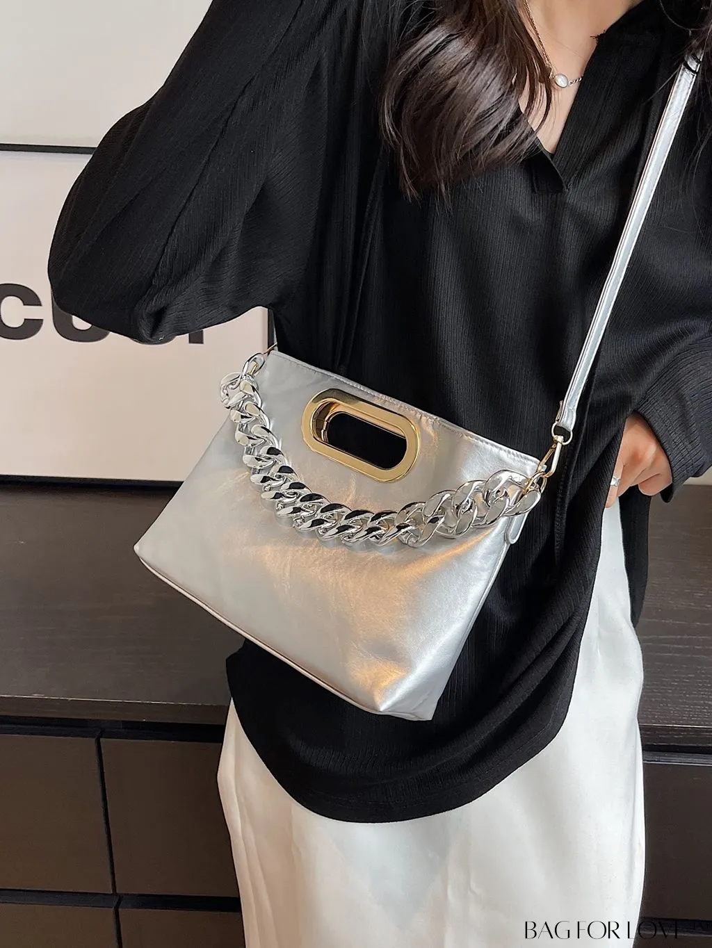 BagForLove - Stylish Chain-Adorned Shoulder Bag