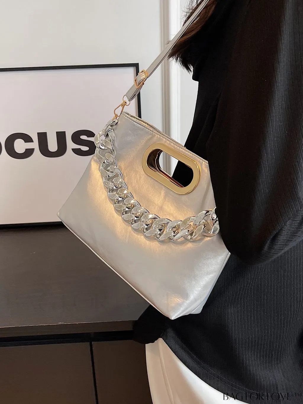 BagForLove - Stylish Chain-Adorned Shoulder Bag