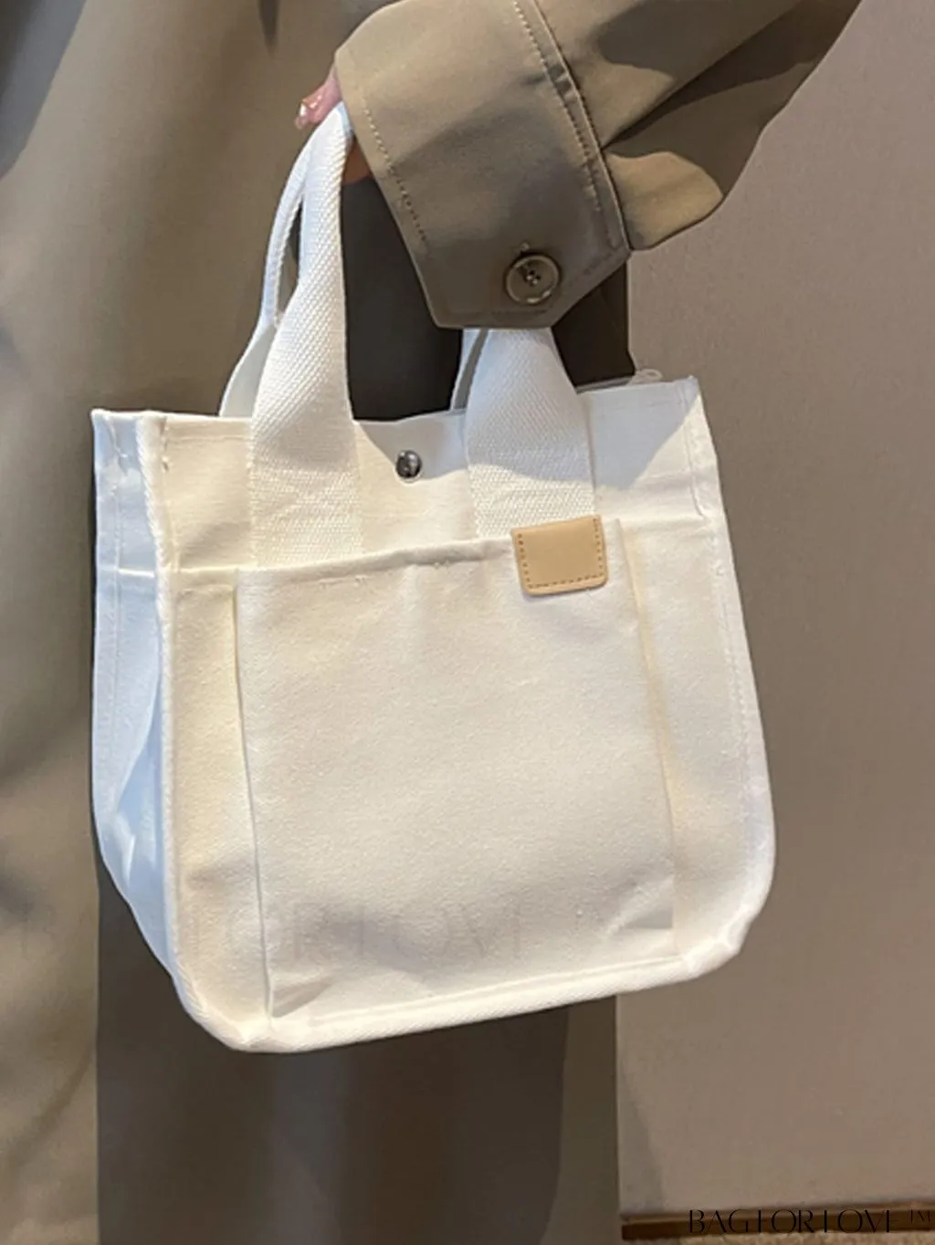 BagForLove - Stylish Mini Canvas Tote Bag: Small Satchel Handbag for Women, Fashionable Crossbody Purse