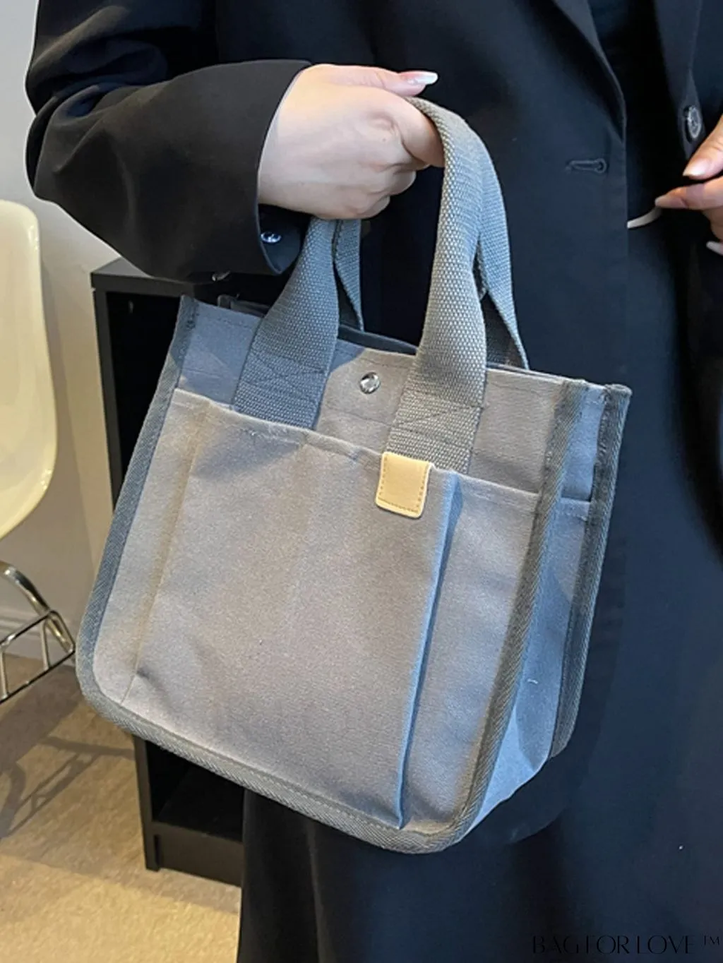 BagForLove - Stylish Mini Canvas Tote Bag: Small Satchel Handbag for Women, Fashionable Crossbody Purse