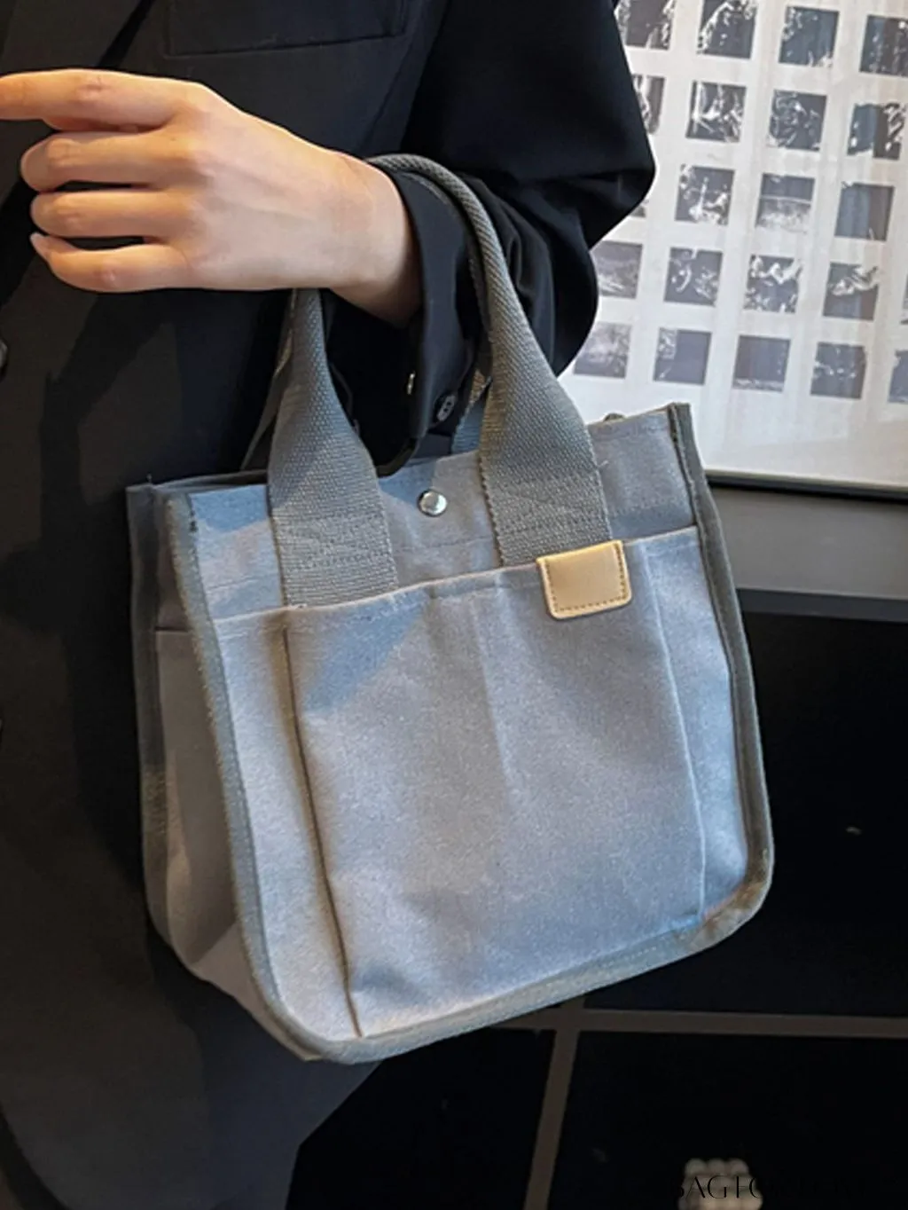 BagForLove - Stylish Mini Canvas Tote Bag: Small Satchel Handbag for Women, Fashionable Crossbody Purse