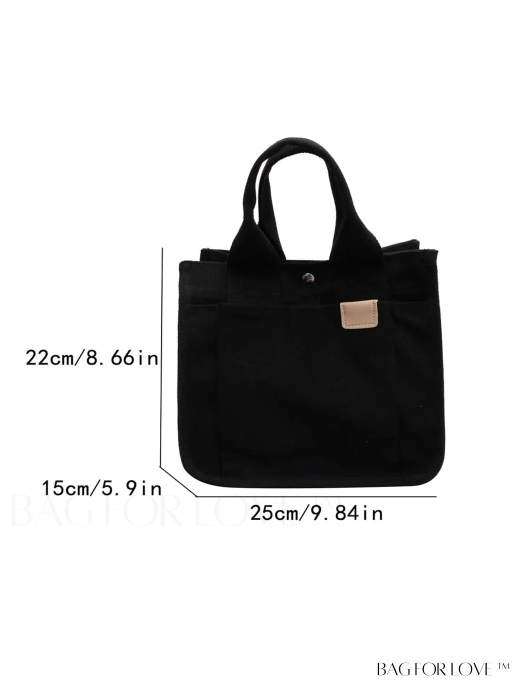 BagForLove - Stylish Mini Canvas Tote Bag: Small Satchel Handbag for Women, Fashionable Crossbody Purse