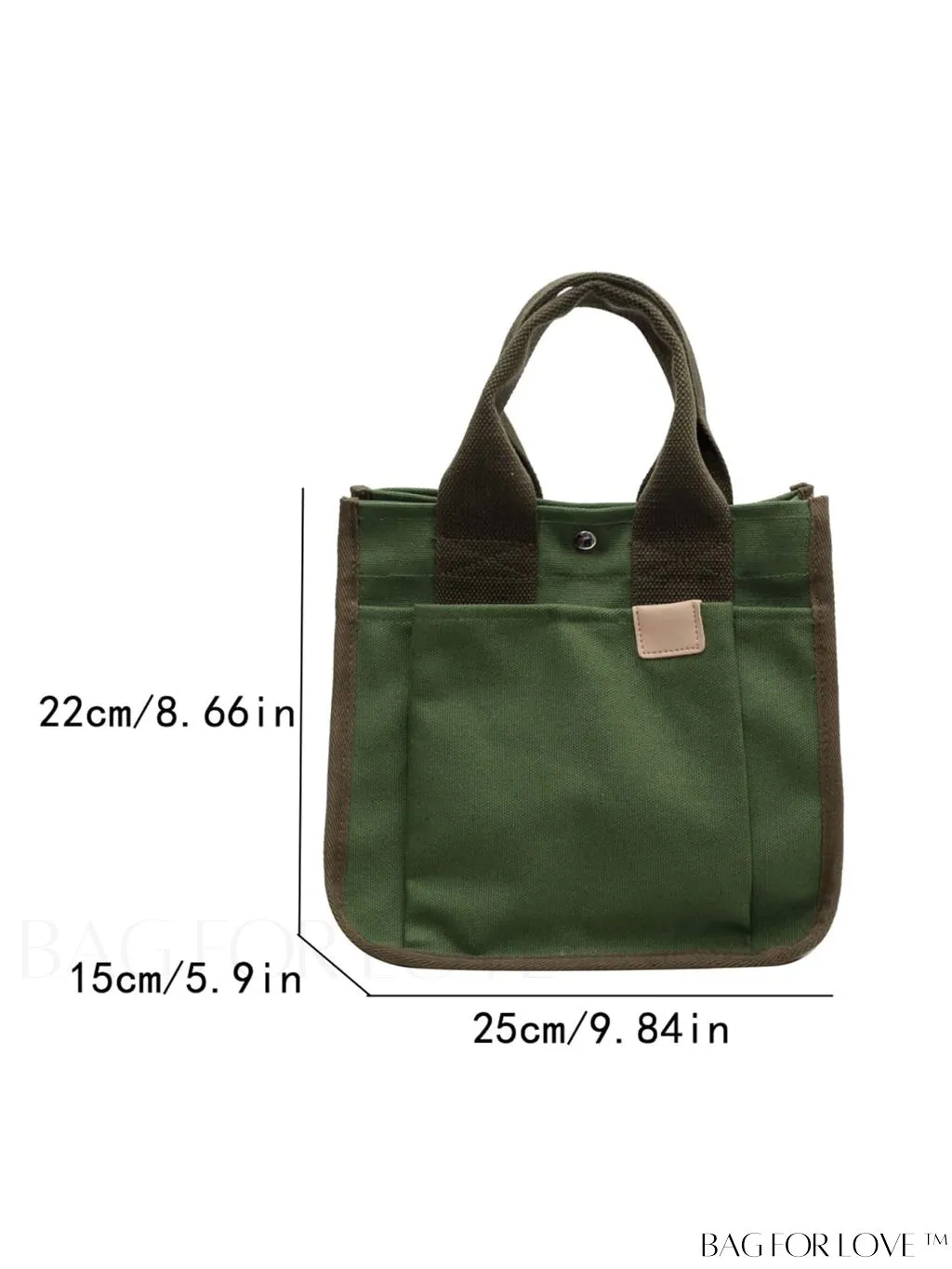 BagForLove - Stylish Mini Canvas Tote Bag: Small Satchel Handbag for Women, Fashionable Crossbody Purse