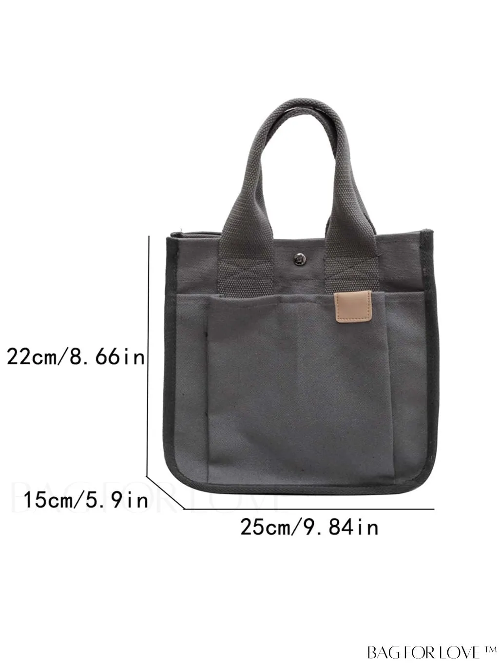 BagForLove - Stylish Mini Canvas Tote Bag: Small Satchel Handbag for Women, Fashionable Crossbody Purse