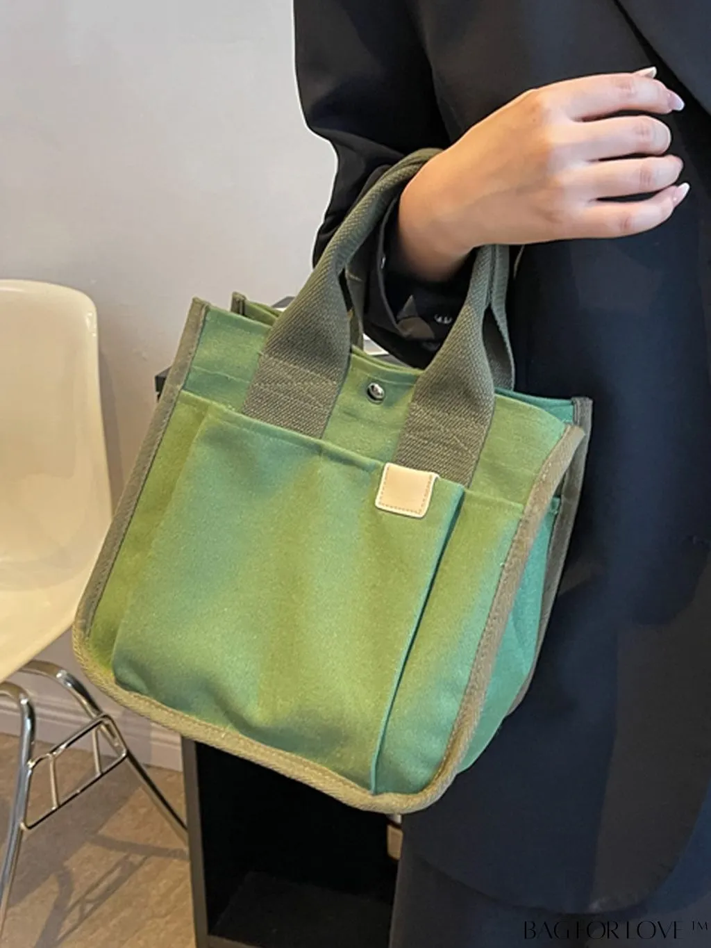 BagForLove - Stylish Mini Canvas Tote Bag: Small Satchel Handbag for Women, Fashionable Crossbody Purse