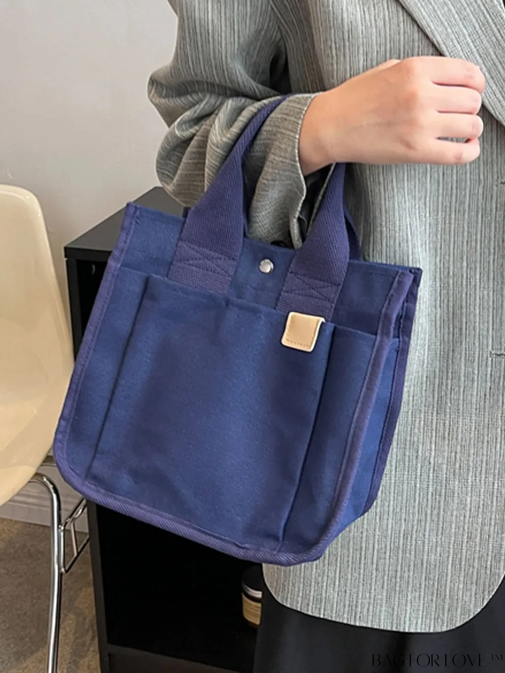 BagForLove - Stylish Mini Canvas Tote Bag: Small Satchel Handbag for Women, Fashionable Crossbody Purse