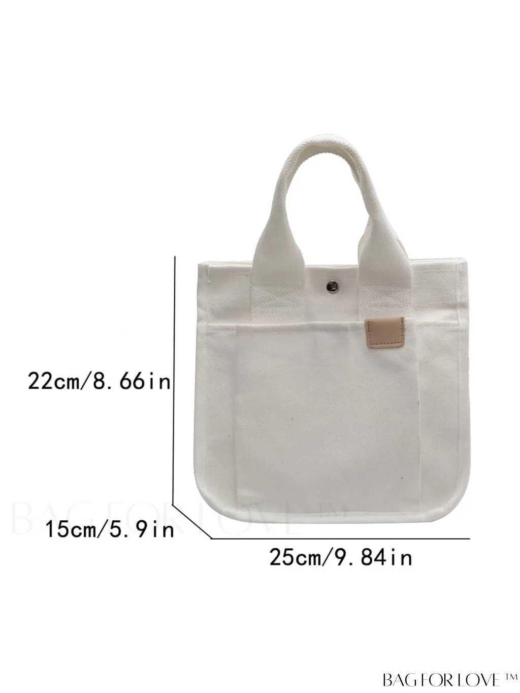BagForLove - Stylish Mini Canvas Tote Bag: Small Satchel Handbag for Women, Fashionable Crossbody Purse