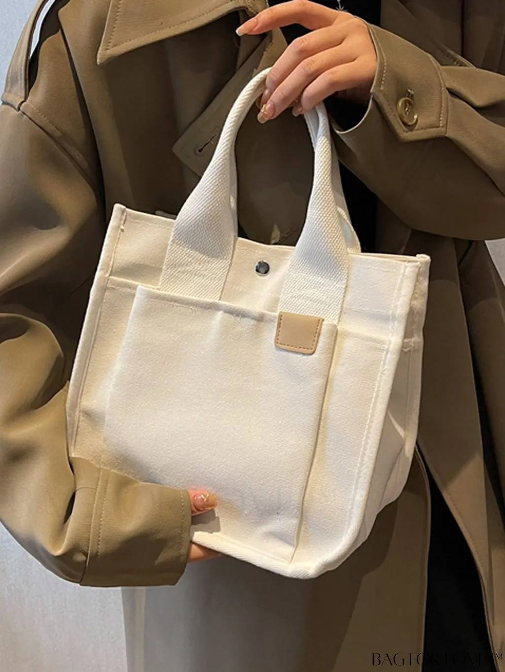 BagForLove - Stylish Mini Canvas Tote Bag: Small Satchel Handbag for Women, Fashionable Crossbody Purse