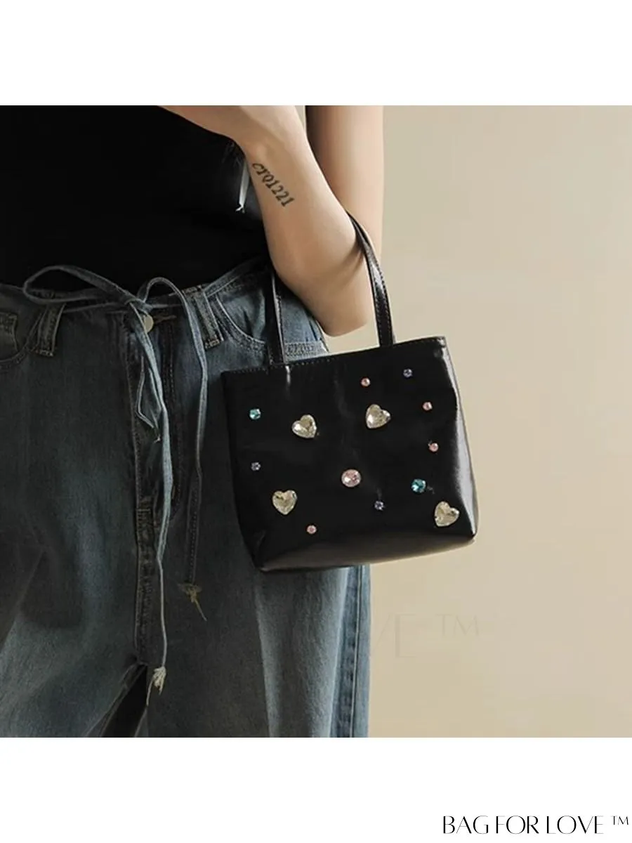BagForLove - Stylish Rhinestone-Adorned Mini Handbag