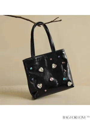 BagForLove - Stylish Rhinestone-Adorned Mini Handbag