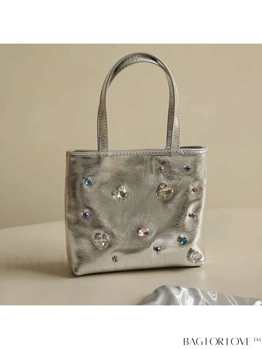 BagForLove - Stylish Rhinestone-Adorned Mini Handbag