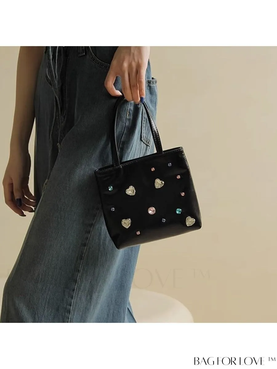 BagForLove - Stylish Rhinestone-Adorned Mini Handbag