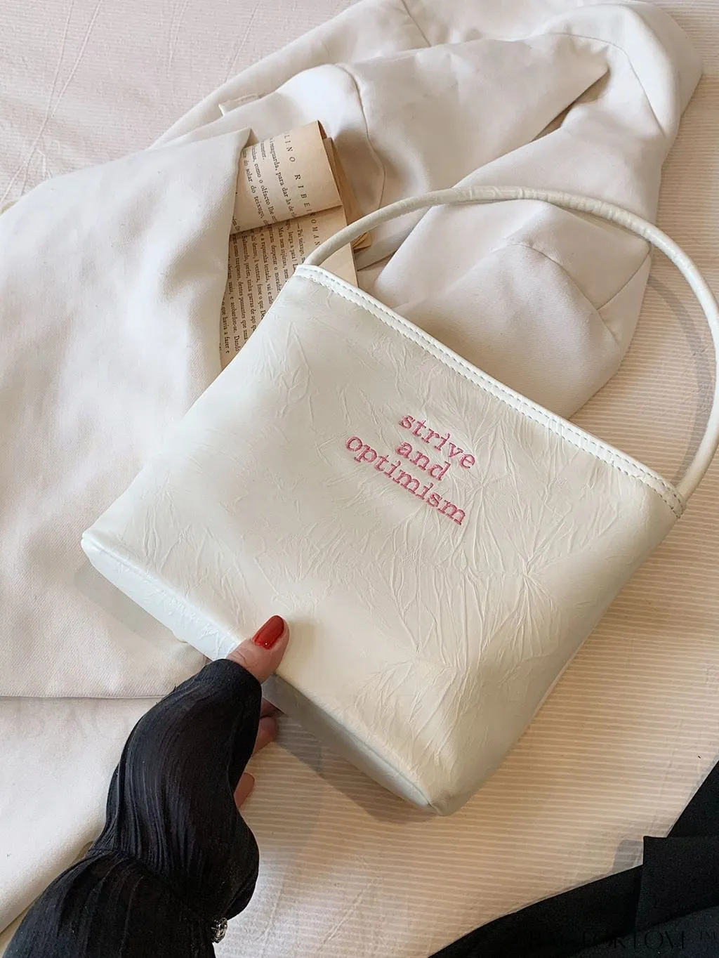 BagForLove - Stylish Summer Casual Tote Bag with Embroidered Lettering - New Arrivals