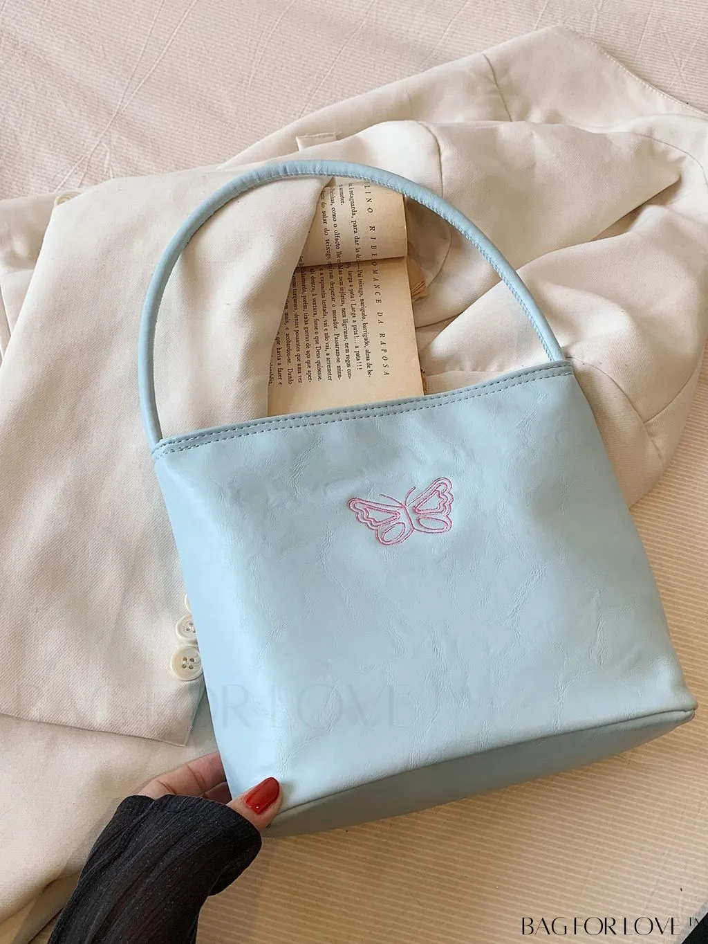 BagForLove - Stylish Summer Casual Tote Bag with Embroidered Lettering - New Arrivals