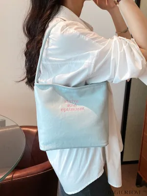 BagForLove - Stylish Summer Casual Tote Bag with Embroidered Lettering - New Arrivals