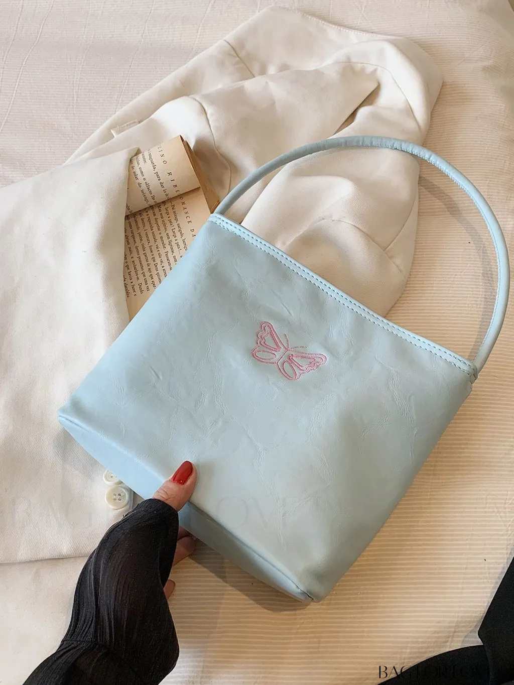 BagForLove - Stylish Summer Casual Tote Bag with Embroidered Lettering - New Arrivals