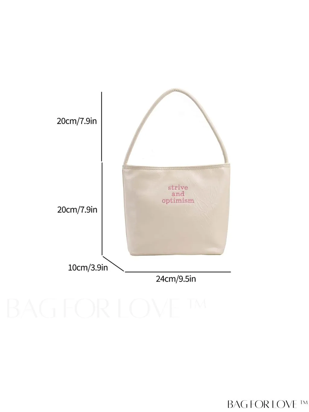 BagForLove - Stylish Summer Casual Tote Bag with Embroidered Lettering - New Arrivals