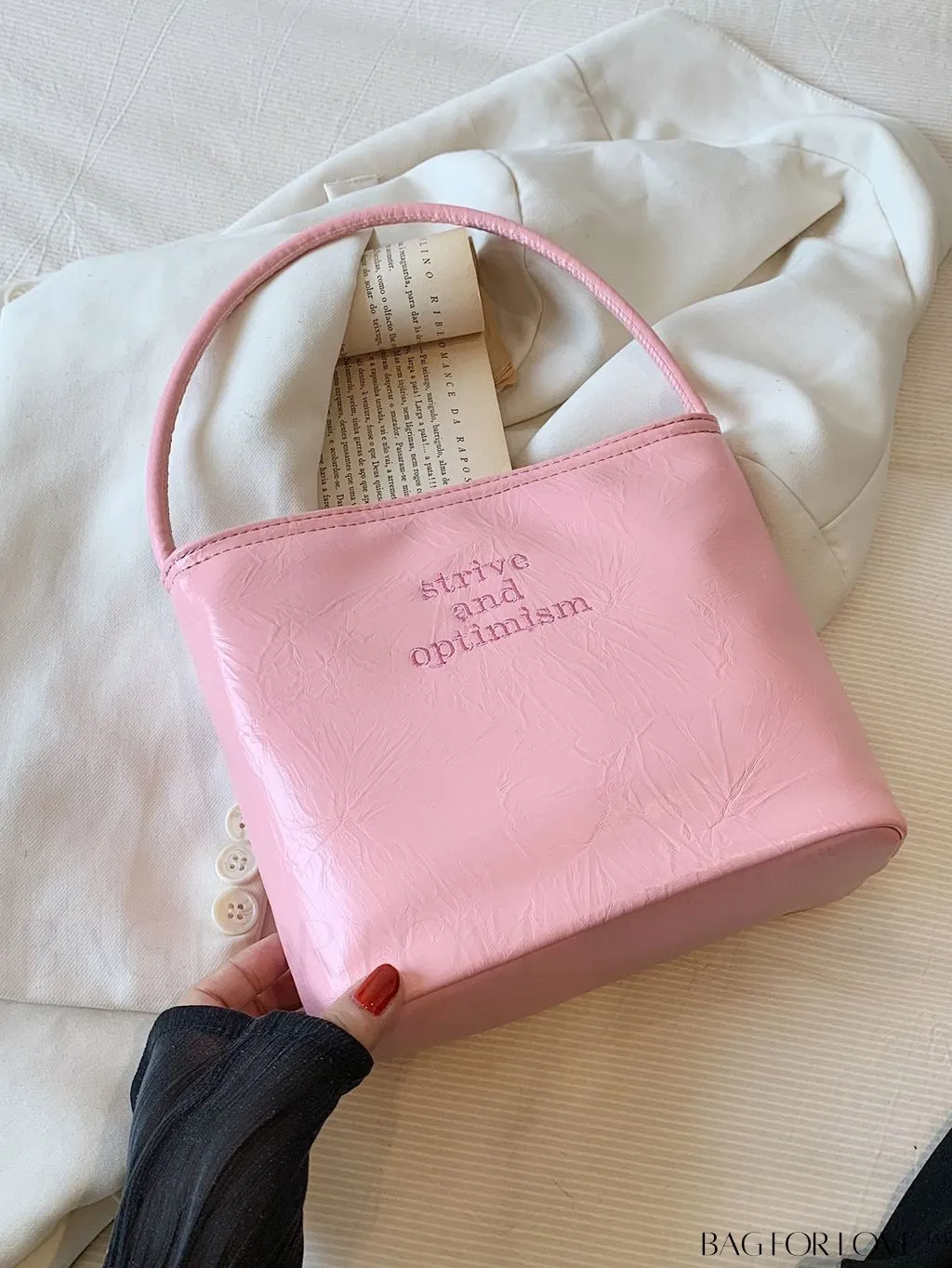 BagForLove - Stylish Summer Casual Tote Bag with Embroidered Lettering - New Arrivals