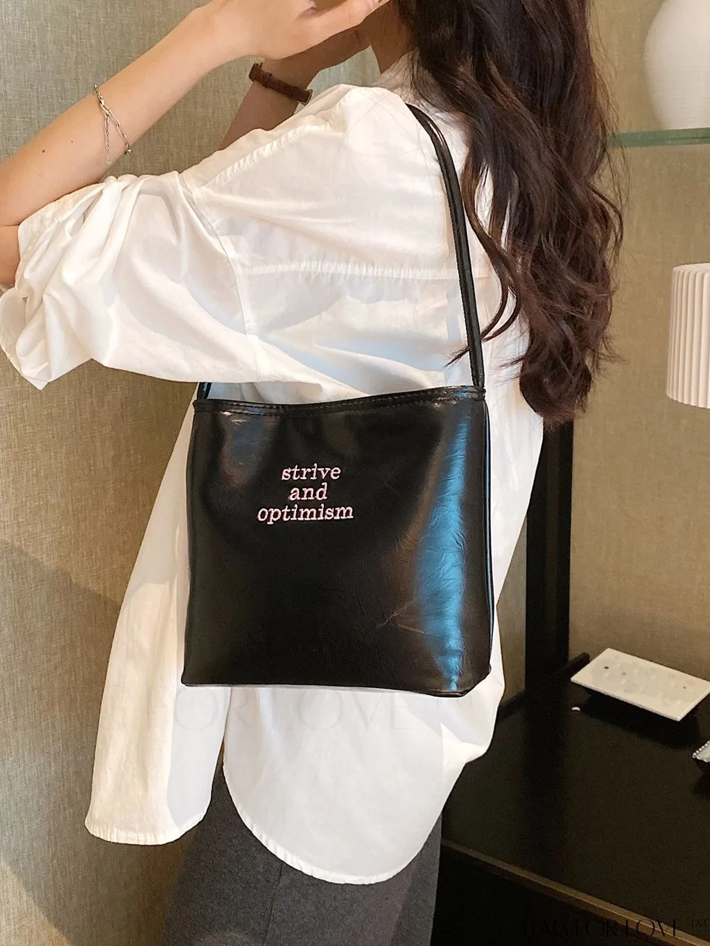 BagForLove - Stylish Summer Casual Tote Bag with Embroidered Lettering - New Arrivals