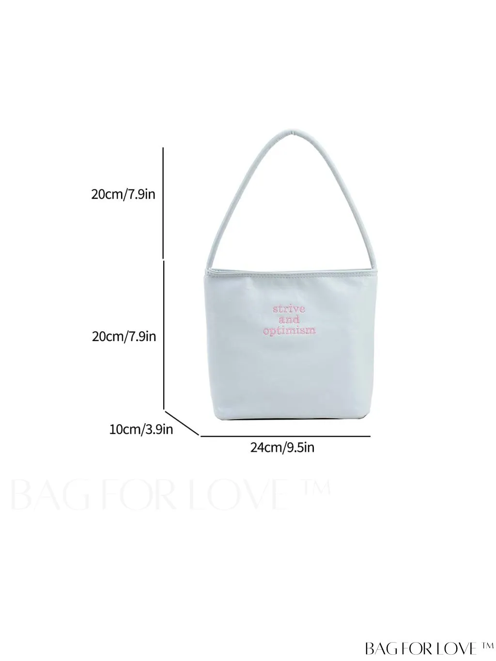BagForLove - Stylish Summer Casual Tote Bag with Embroidered Lettering - New Arrivals