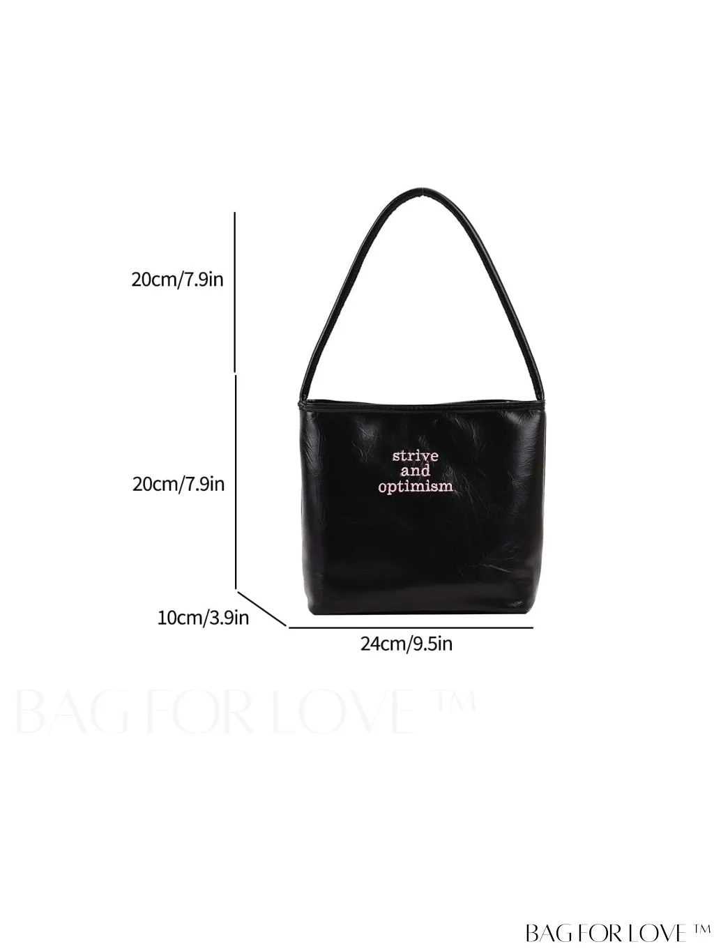 BagForLove - Stylish Summer Casual Tote Bag with Embroidered Lettering - New Arrivals