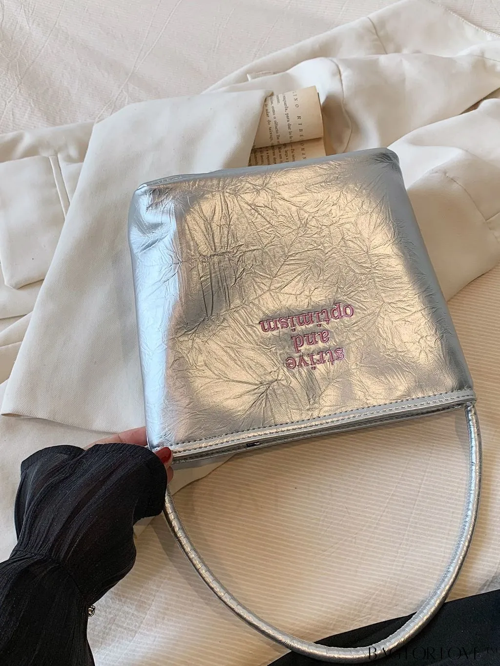 BagForLove - Stylish Summer Casual Tote Bag with Embroidered Lettering - New Arrivals