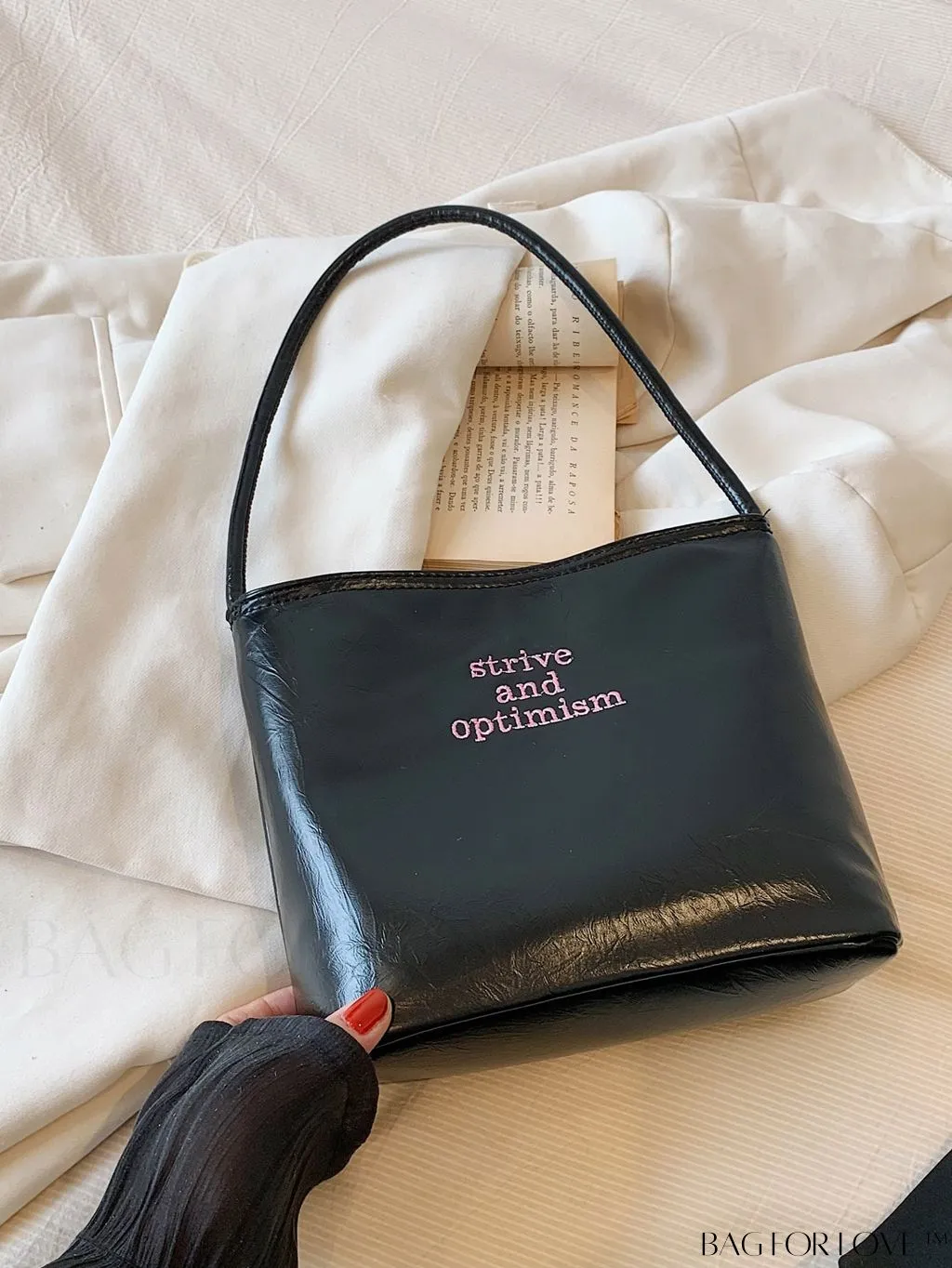 BagForLove - Stylish Summer Casual Tote Bag with Embroidered Lettering - New Arrivals