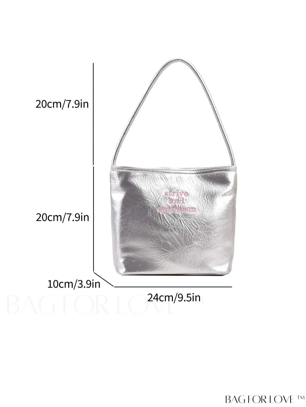 BagForLove - Stylish Summer Casual Tote Bag with Embroidered Lettering - New Arrivals