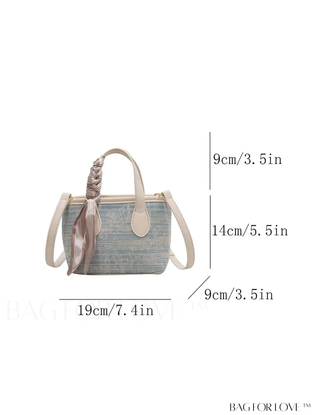 BagForLove - Stylish Twilly Scarf Mini Ladies Bucket Bag - Fashionable and Elegant