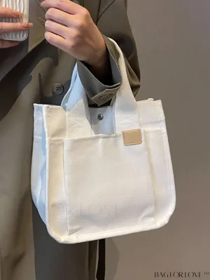 BagForLove - Stylish Womens Mini Tote: Canvas Crossbody Satchel - Fashionable Handbag, Small and Chic
