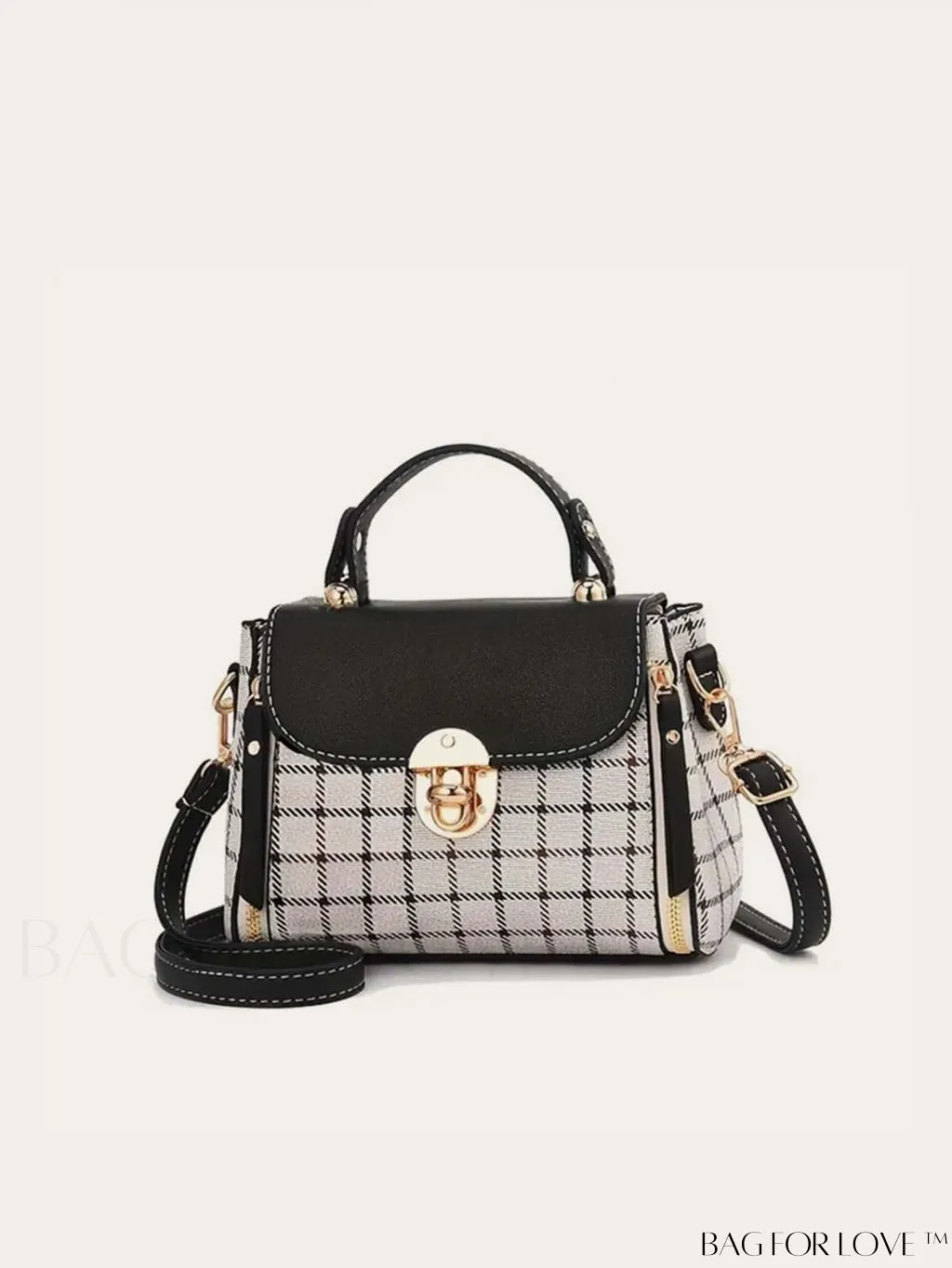 BagForLove - Versatile Plaid Crossbody Bag: Womens Timeless Bucket Bag for Work