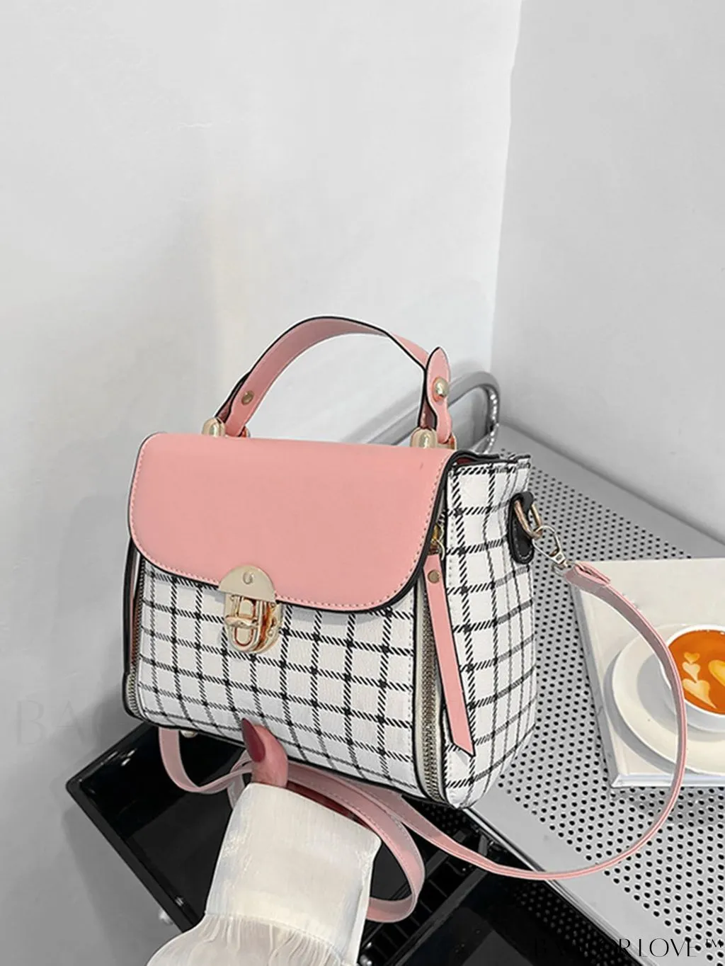 BagForLove - Versatile Plaid Crossbody Bag: Womens Timeless Bucket Bag for Work