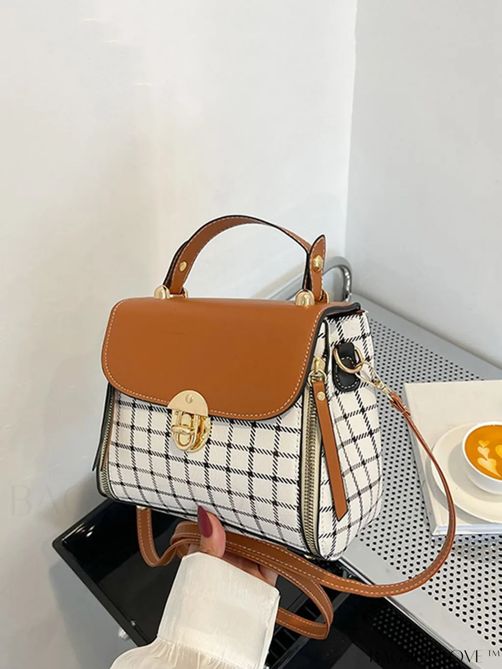BagForLove - Womens Plaid Bucket Bag: Stylish and Versatile Crossbody for Work