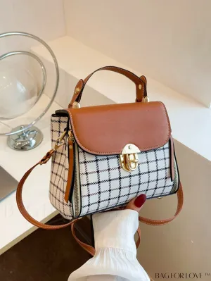 BagForLove - Womens Plaid Bucket Bag: Stylish and Versatile Crossbody for Work