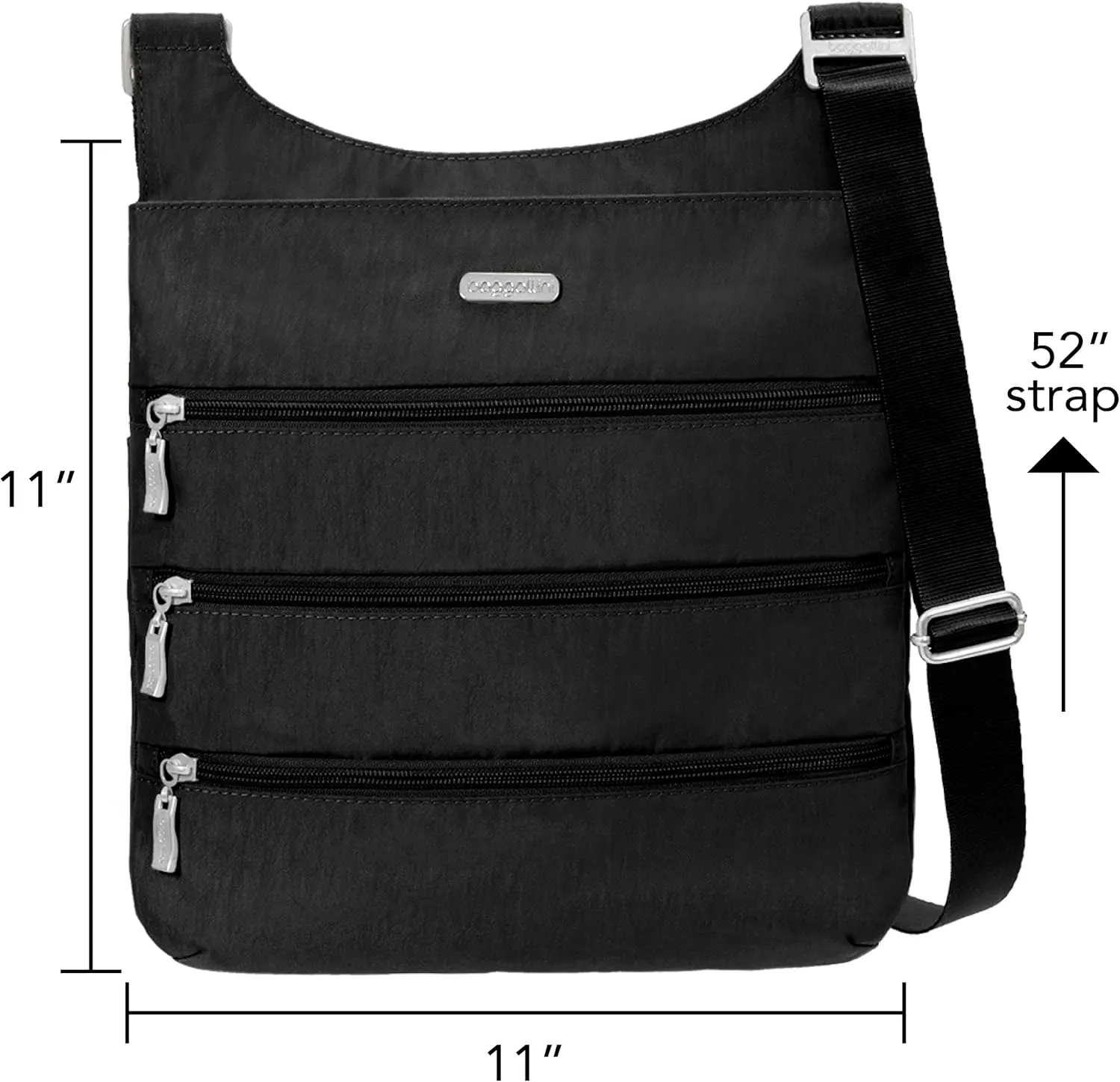 Baggallini Big Zipper Travel Crossbody Bag