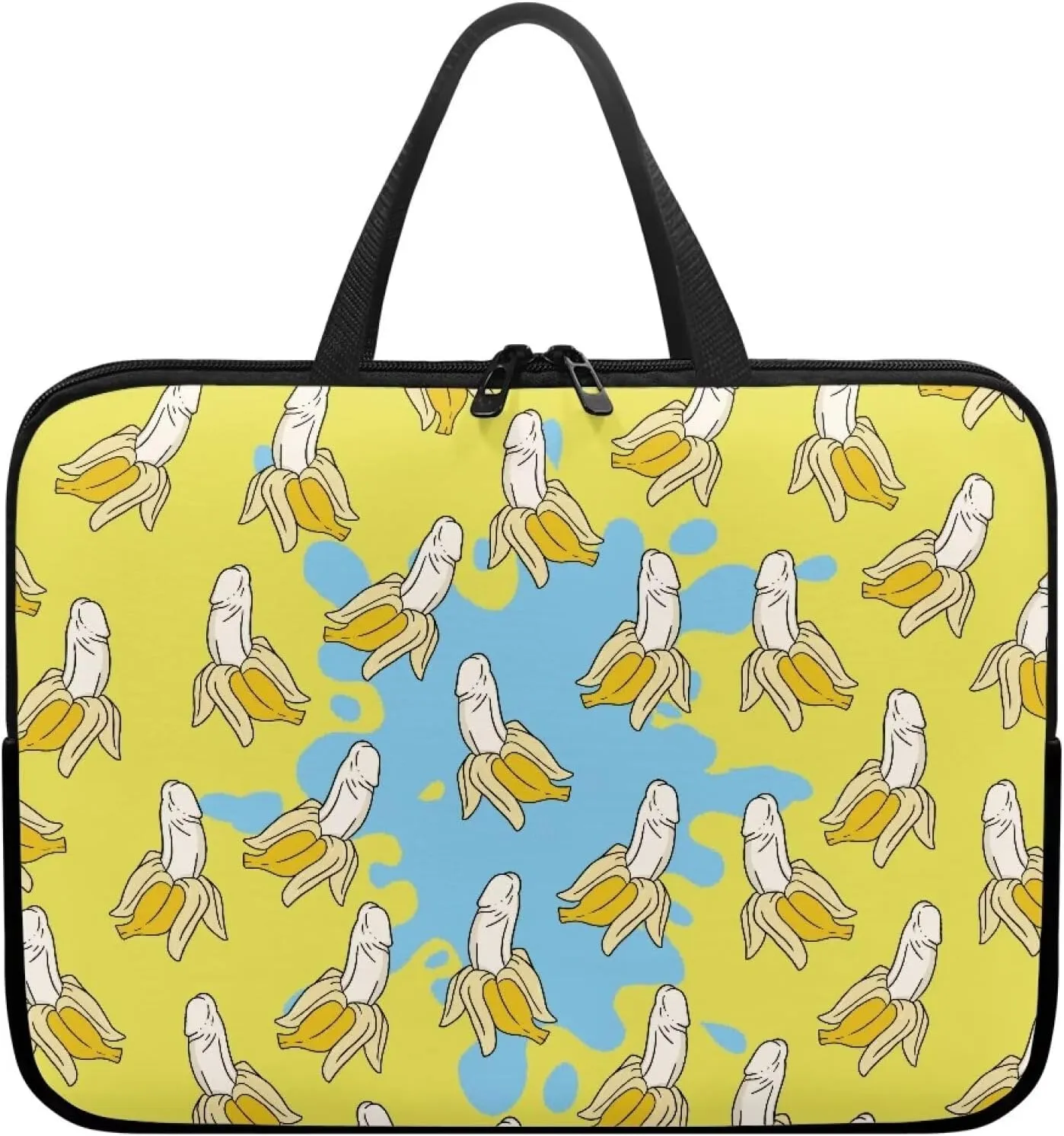 Bananas Print Laptop Tote Bags for Women Girls Laptop Work Bag with Handle 17.3Inch Large Teacher Laptop Tote Bag Cute Laptop Sleeve Case Computer Bag Notebook Bag Handbag Briefcase