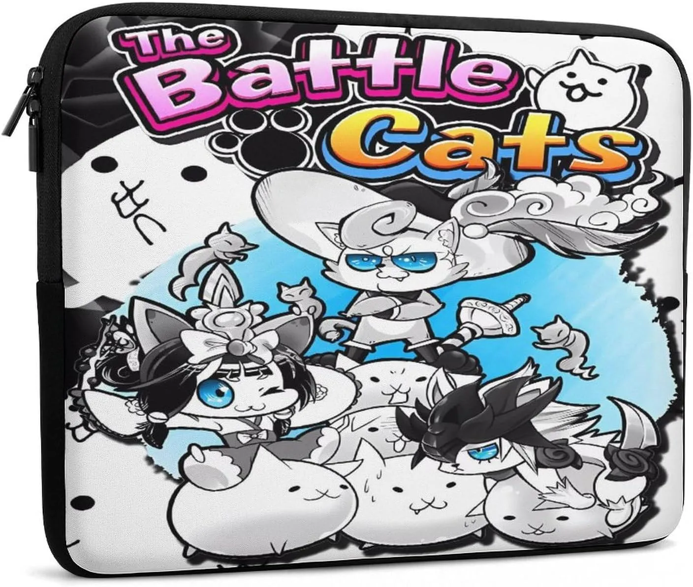 Battle-Cats Slim Laptop Bag - Lightweight And Water-Resistant Carrying Case with Handle