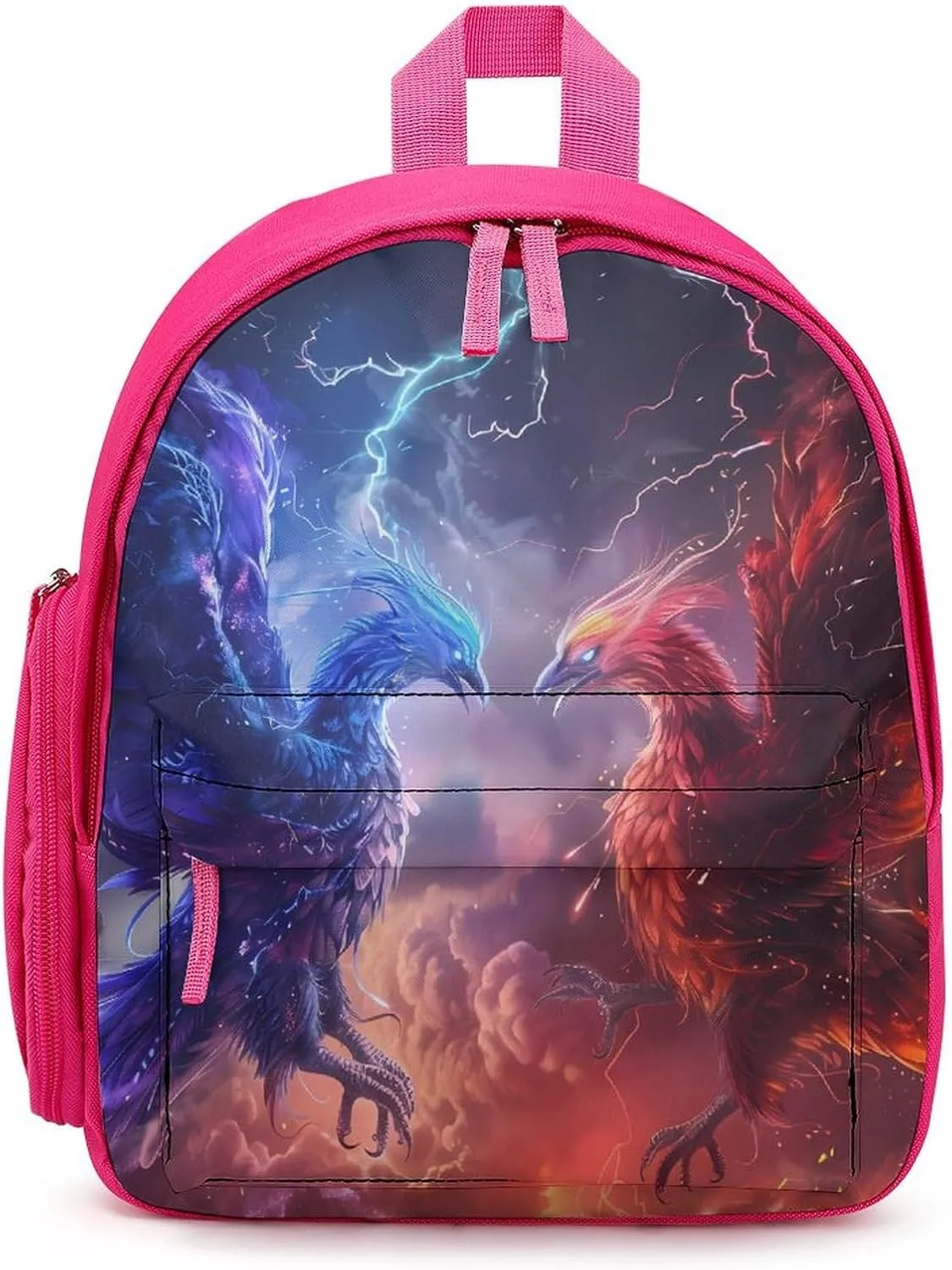 Battle of Phoenix Cool Thundering Backpack Lightweight Laptop Backpack Travel Daypack Business Work Bag for Men Women Pink-Color