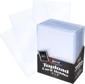 BCW Topload Card Holder - Standard - 150ct| Rigid PVC Trading Card Protectors, Holds Cards Up to 20pts