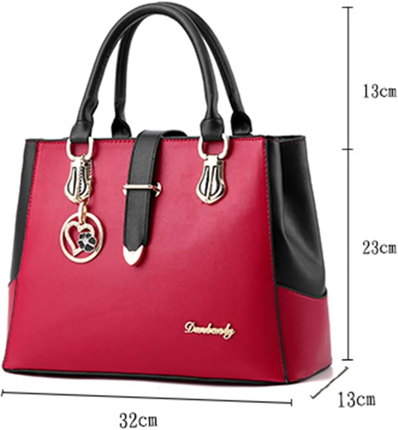 Beach Tote Bag 4 Packet Leather Solid Color Handbags Shoulder Bags Crossbody Hobo Bags Card Purse Work Travel Essential J