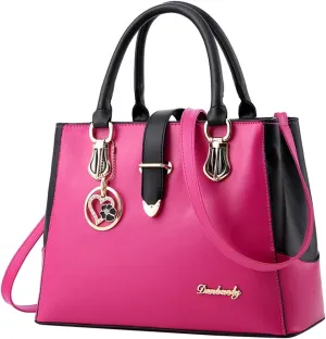 Beach Tote Bag 4 Packet Leather Solid Color Handbags Shoulder Bags Crossbody Hobo Bags Card Purse Work Travel Essential J