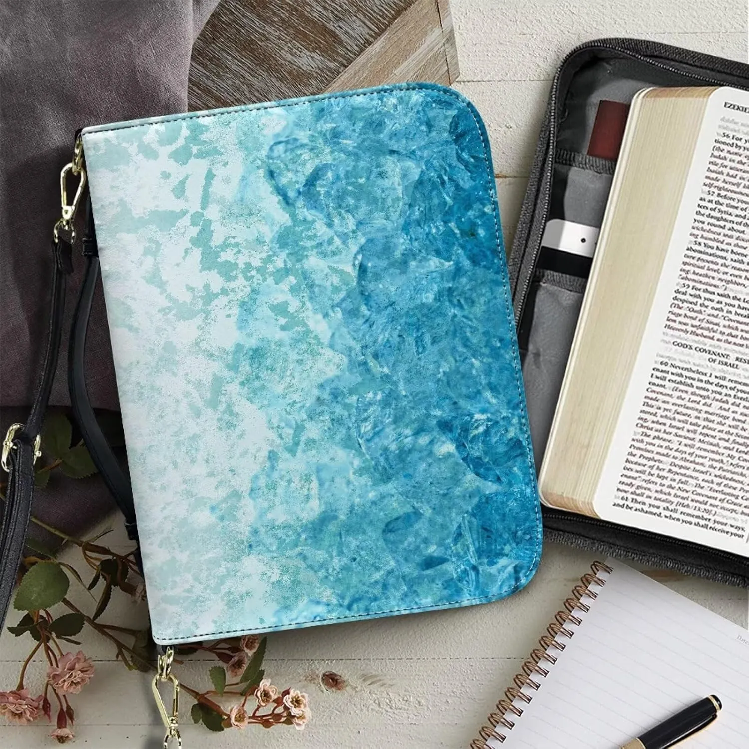 Bible Bags and Totes for Women Men Bible Cover Case for Women Men Leather Bible Covers for Women Men with Pockets