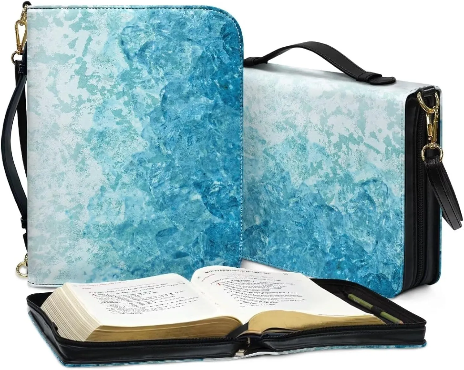 Bible Bags and Totes for Women Men Bible Cover Case for Women Men Leather Bible Covers for Women Men with Pockets