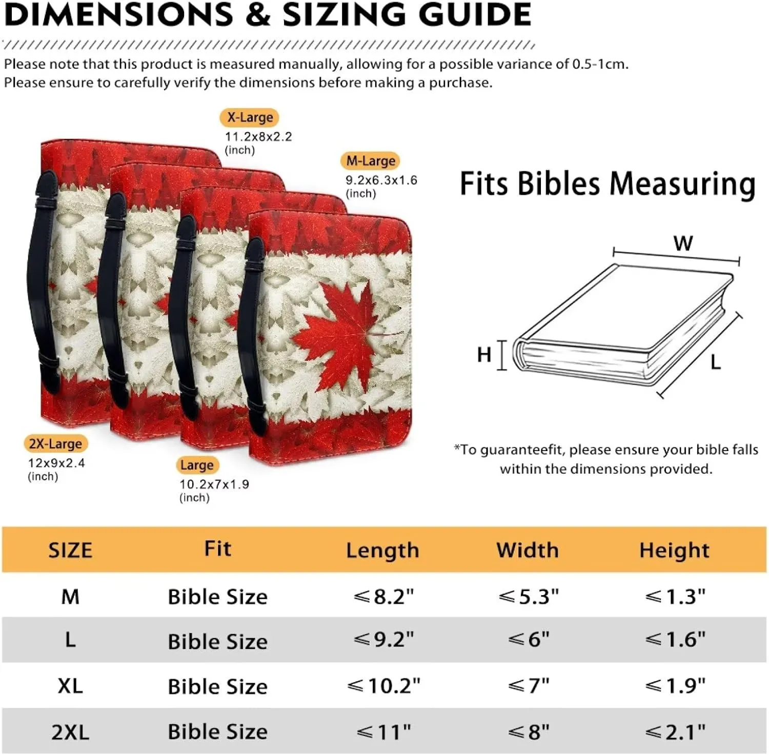 Bible Case for Women, Carrying Case With Handle and Zipper Pocket, Covers, Bags, Totes and Accessories